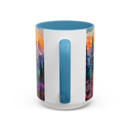 Colored glass mountain forest mug - Image 10