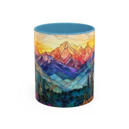 Colored glass mountain forest mug - Image 8