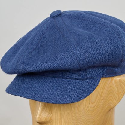 Fresh blue linen newsboy cap - Image 8