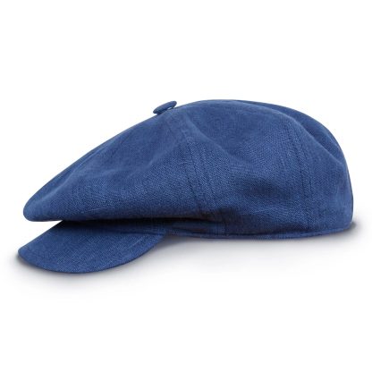 Fresh blue linen newsboy cap - Image 7