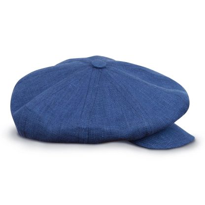Fresh blue linen newsboy cap - Image 6