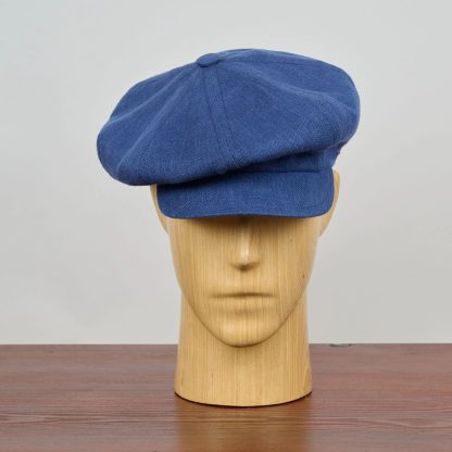 Fresh blue linen newsboy cap - Image 2
