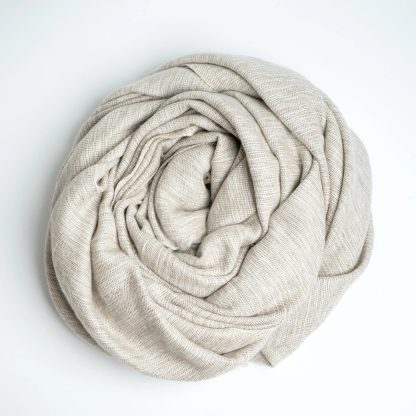 Natural off-white tassel blended blanket - Image 9