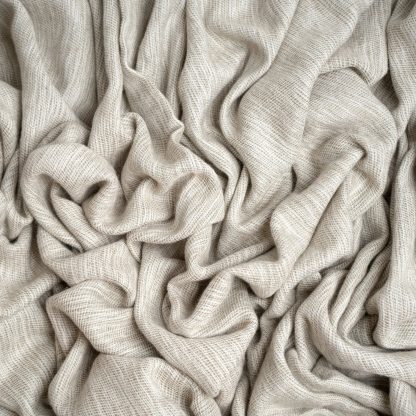 Natural off-white tassel blended blanket - Image 3