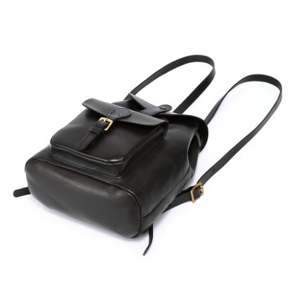 Vintage leather flap backpack - Image 11