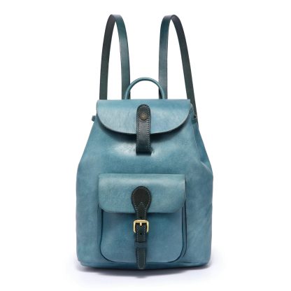 Vintage leather flap backpack - Image 7