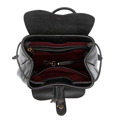 Vintage leather flap backpack - Image 5