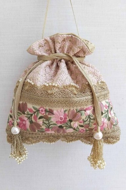Pastoral lace floral drawstring bag - Image 6