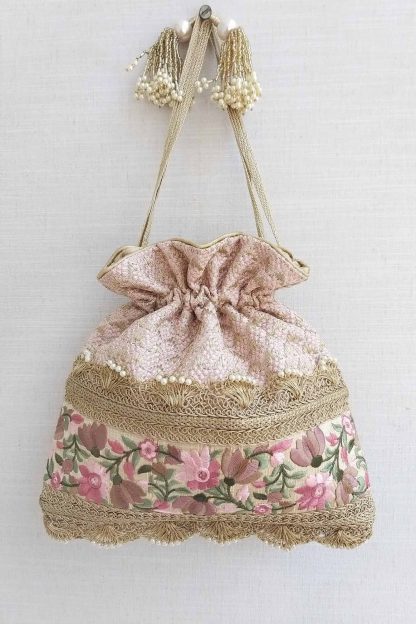 Pastoral lace floral drawstring bag - Image 4