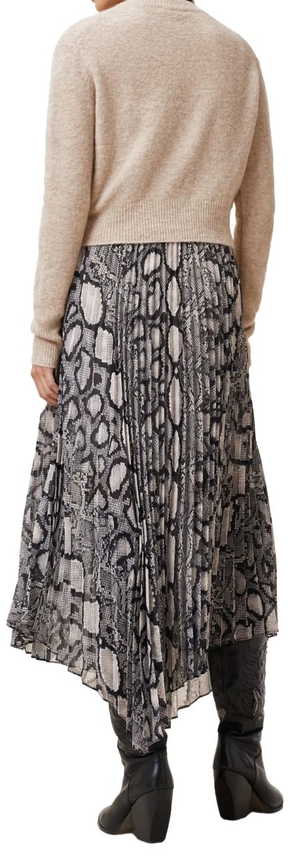 Snake print suspender pleated maxi skirt - Image 6