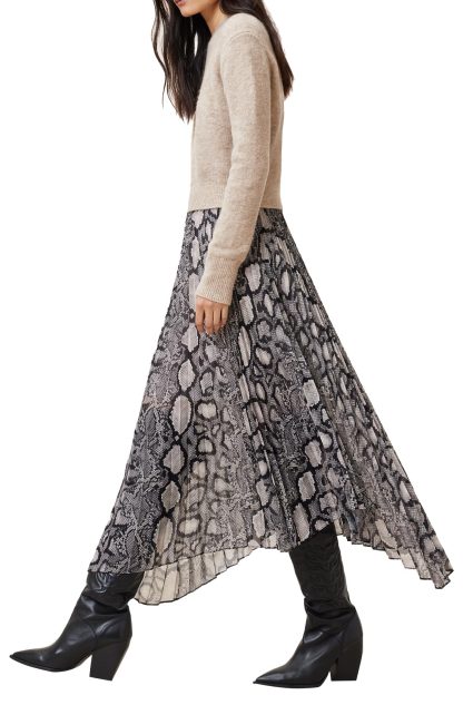 Snake print suspender pleated maxi skirt - Image 2