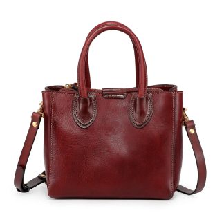 Top-grain cowhide ear-shaped decorative handbag