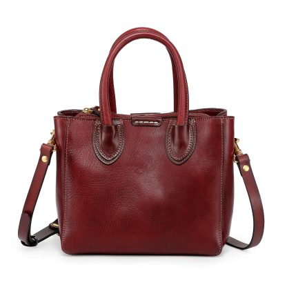 Top-grain cowhide ear-shaped decorative handbag