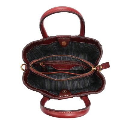 Top-grain cowhide ear-shaped decorative handbag - Image 5