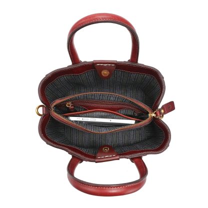 Top-grain cowhide ear-shaped decorative handbag - Image 4