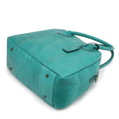 Vintage vegetable tanned leather shell bag - Image 8