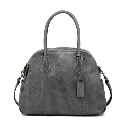 Vintage vegetable tanned leather shell bag - Image 4