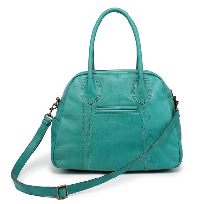 Vintage vegetable tanned leather shell bag - Image 2