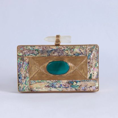 Handmade crystal buckle clutch - Image 8