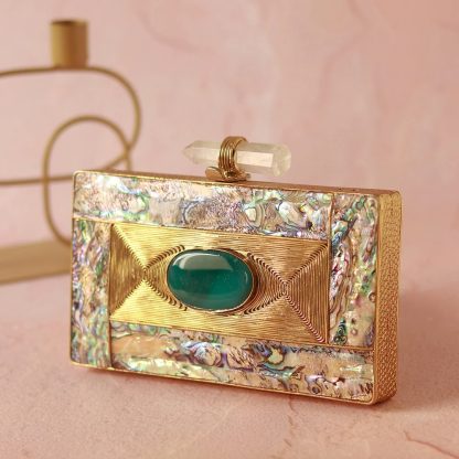 Handmade crystal buckle clutch - Image 6