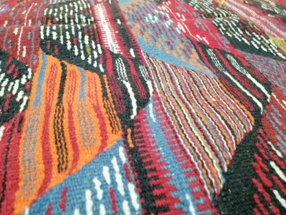 Handmade colorful geometric woven tassel rug - Image 2