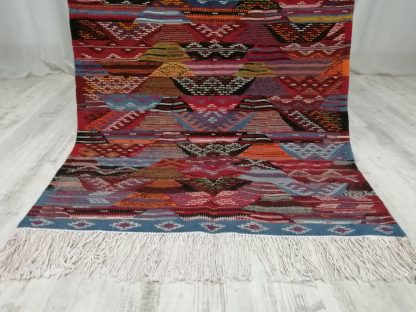 Handmade colorful geometric woven tassel rug - Image 8