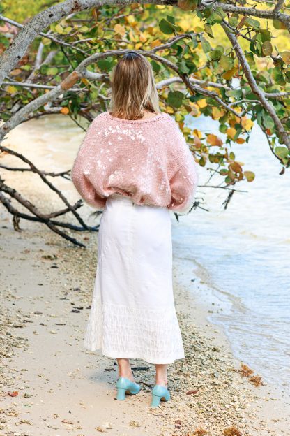 White lace patchwork fishtail skirt - Image 2