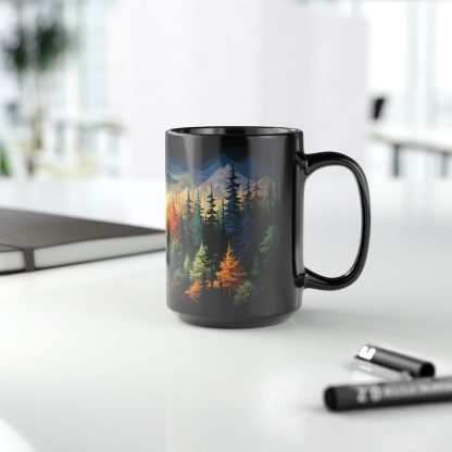 Mountain Twilight Black Glaze Mug - Image 10