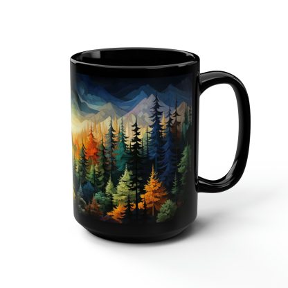 Mountain Twilight Black Glaze Mug - Image 9