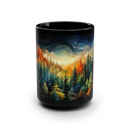 Mountain Twilight Black Glaze Mug - Image 8
