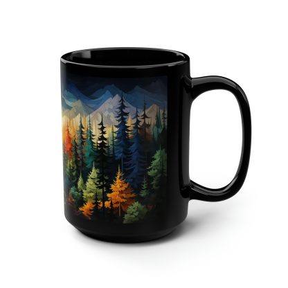 Mountain Twilight Black Glaze Mug - Image 7