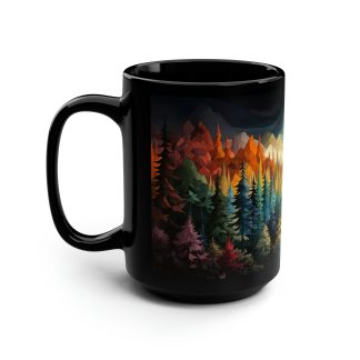 Mountain Twilight Black Glaze Mug