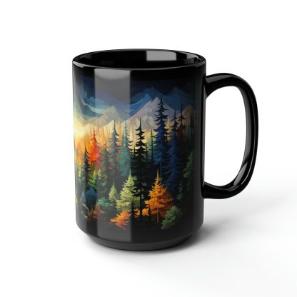 Mountain Twilight Black Glaze Mug - Image 4