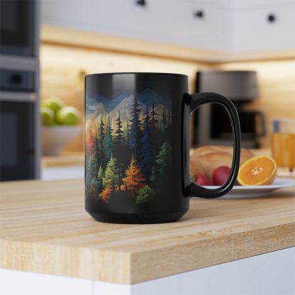Mountain Twilight Black Glaze Mug - Image 3