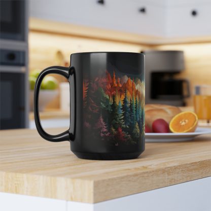 Mountain Twilight Black Glaze Mug - Image 2