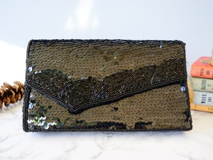 Vintage Sequin Beaded Envelope Crossbody Bag - Image 3