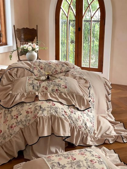 French retro manor floral bedding four-piece set - Image 7