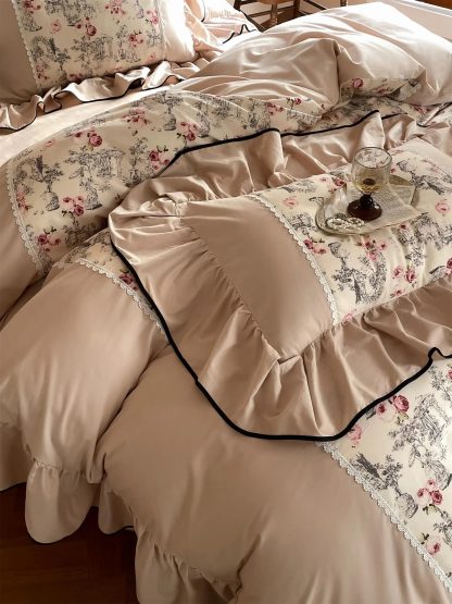 French retro manor floral bedding four-piece set - Image 5