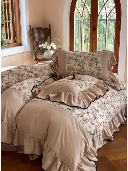 French retro manor floral bedding four-piece set