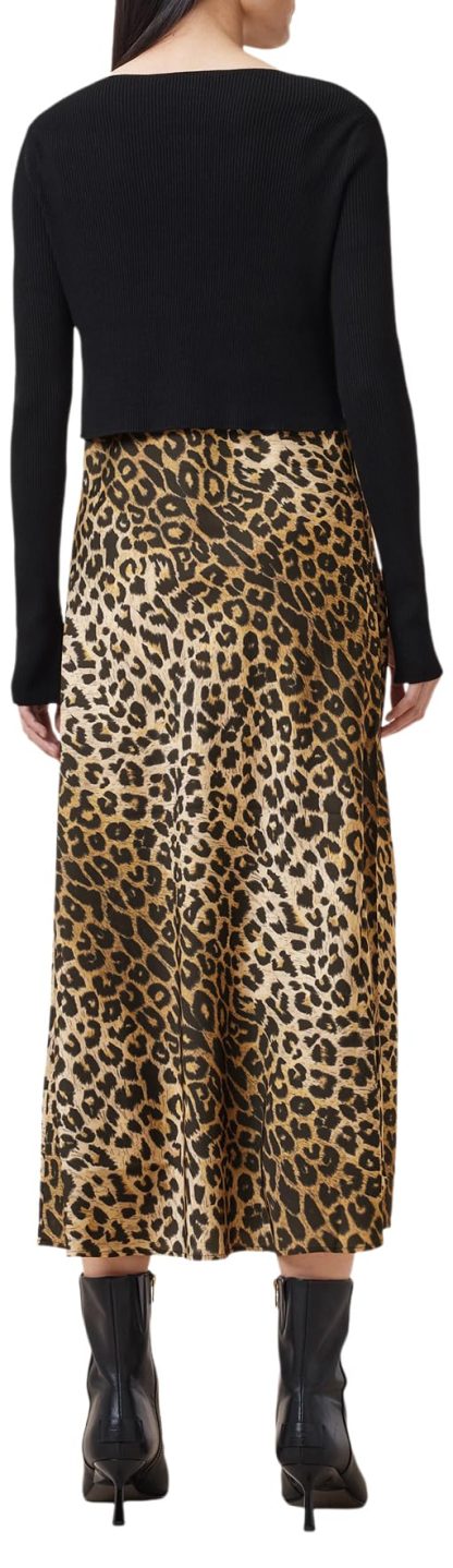 leopard print satin skirt suit - Image 9