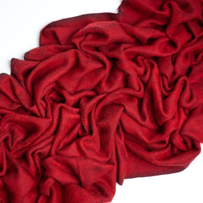 Vintage Black Fringed Wool Blend Throw Blanket - Image 2