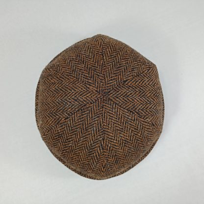 Brown herringbone wool vintage beanie - Image 4