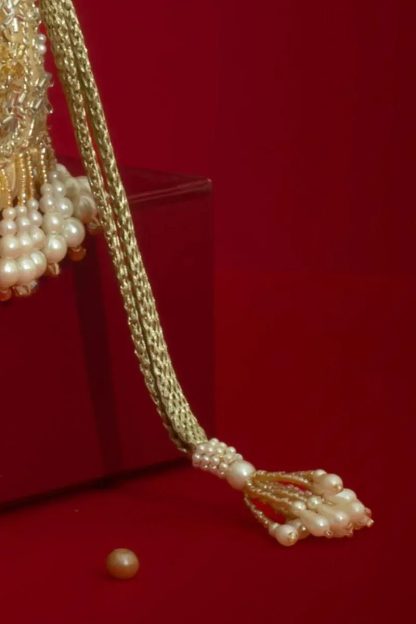Palace-style pearl embroidered handbag - Image 2