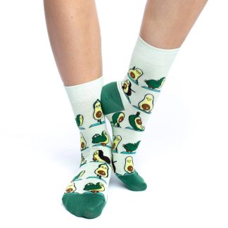 Avocado surfing fun theme fresh and trendy socks