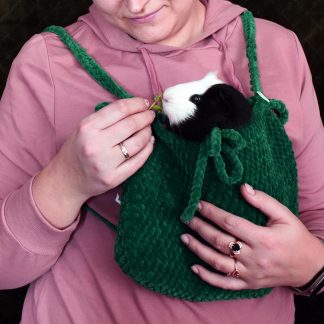 Forest-style knitted pet travel bag