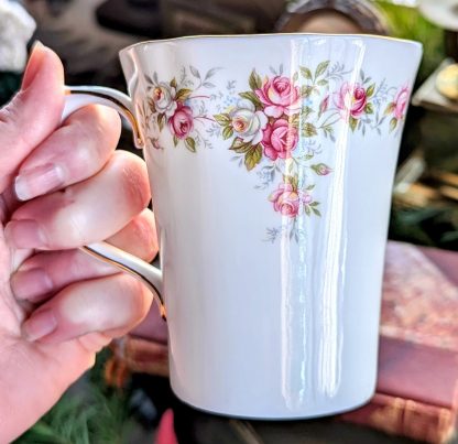 Vintage hand-painted rose bone china mug - Image 10