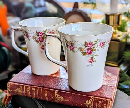 Vintage hand-painted rose bone china mug - Image 7