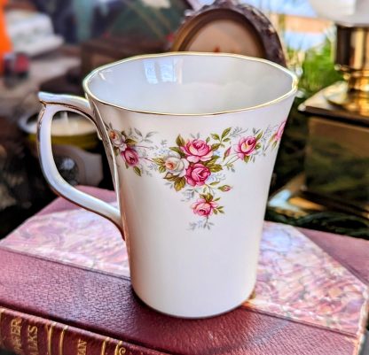 Vintage hand-painted rose bone china mug - Image 4