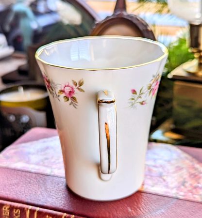 Vintage hand-painted rose bone china mug - Image 3
