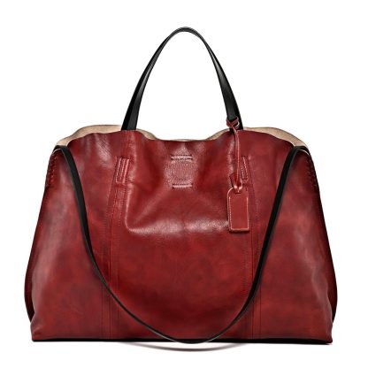 First-layer cowhide large-capacity handbag - Image 4